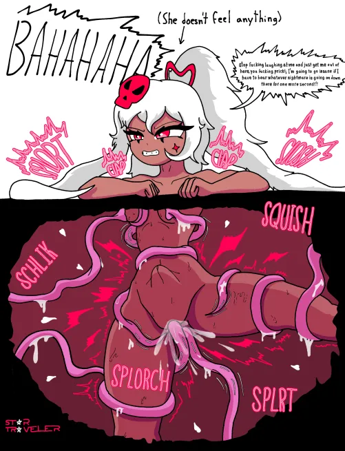 Malexandra falls in the tentacle pit (art by me)