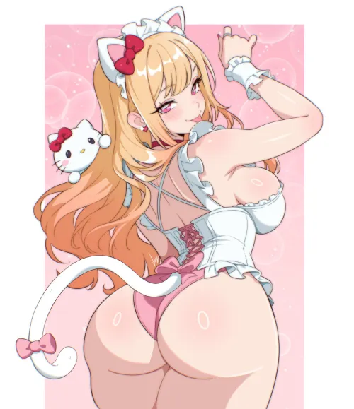 Marin Kitagawa dressed as Hello Kitty [My Dress Up Darling]