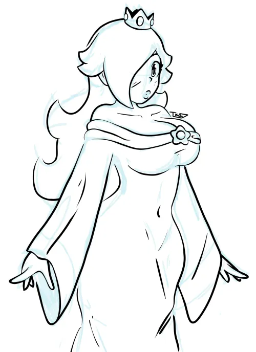 Mario Wonder’s Rosalina for some reasons (artist : TakHugo (me!))