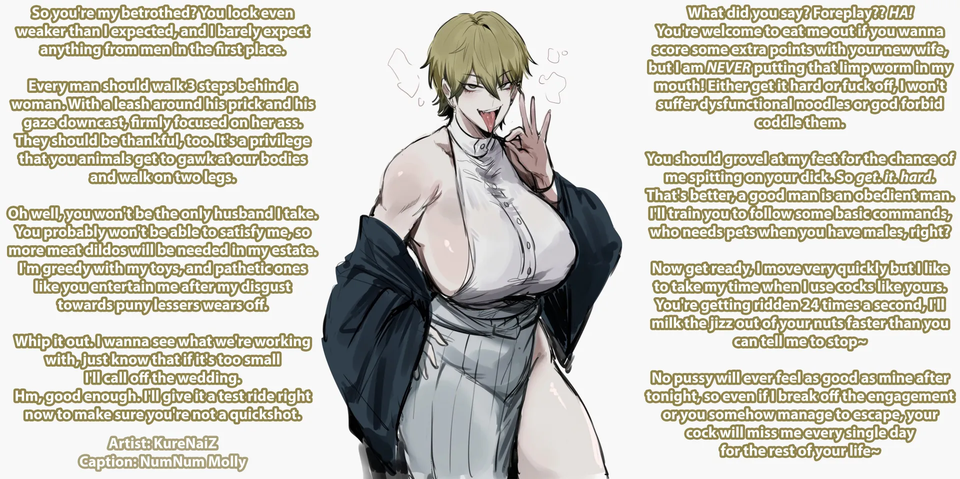 Matriarchal Clan Engagements [Misandry][Femdom][Degradation][JJK][Gender Bent Character][Naoya Zenin][Dub/Noncon][Arranged Marriage][Talk of Cheating][Artist: KureNaiZ1]