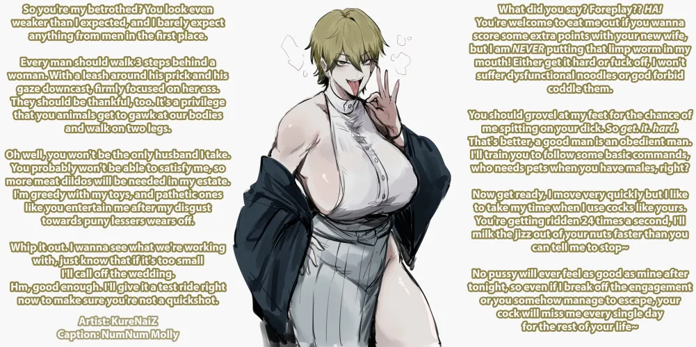 Matriarchal Clan Engagements [Misandry][Femdom][Degradation][JJK][Gender Bent Character][Naoya Zenin][Dub/Noncon][Arranged Marriage][Talk of Cheating][Artist: KureNaiZ1]