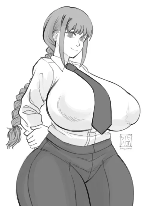 Meaty Makima ma'am big BANGS (Artwork by Stepyon)