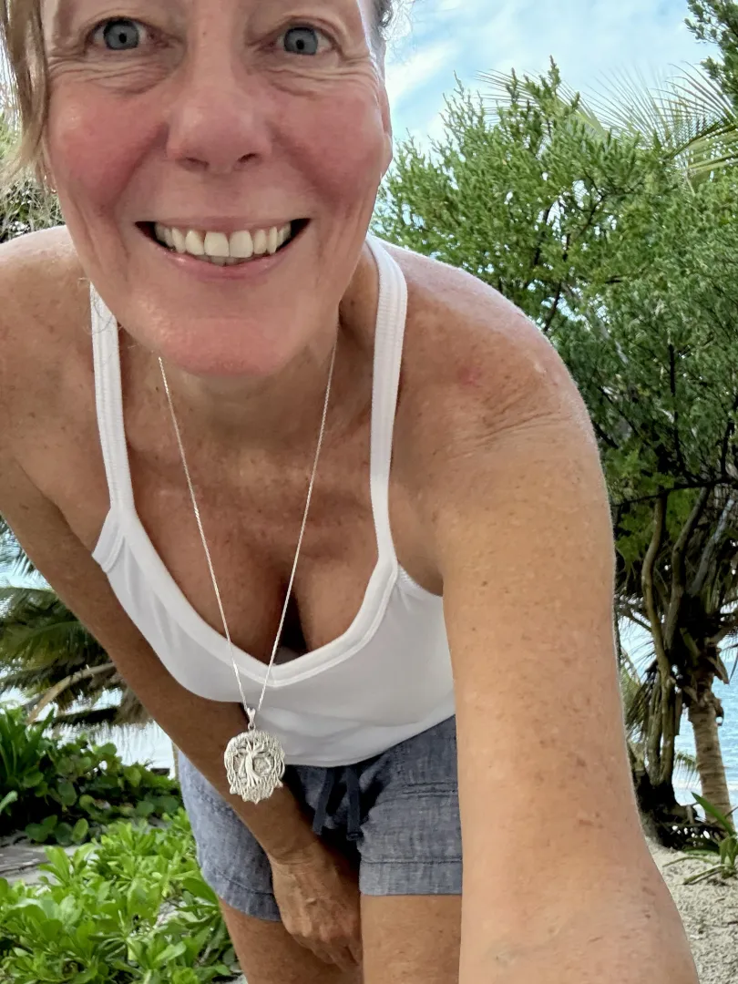 Millie fun at the beach. 59yo