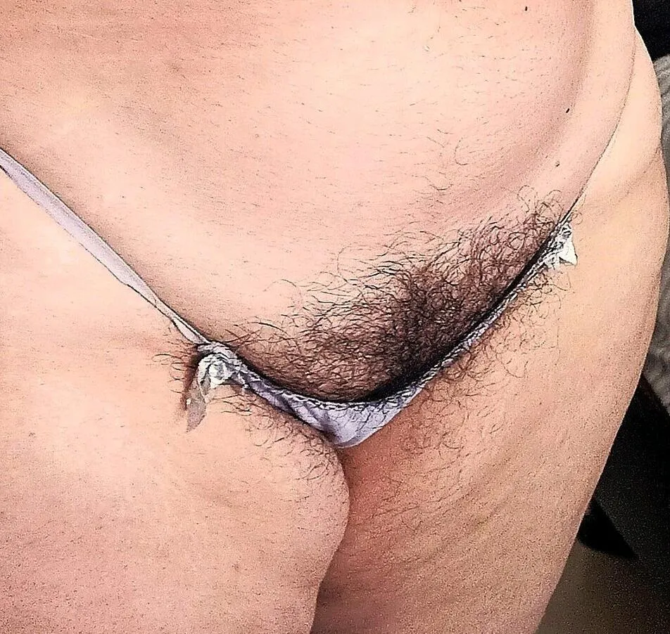 Mini panty in My Hairy Pussy....