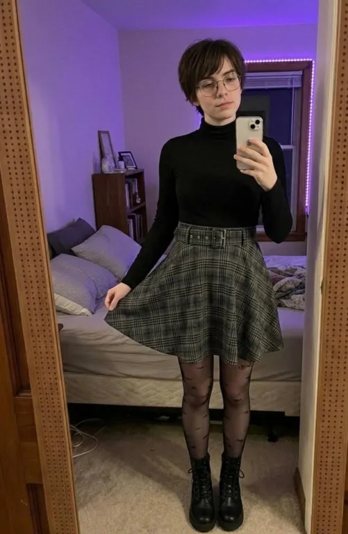 Mirror check: thigh-highs on point? ✨ 19 and ready for attention from older guys