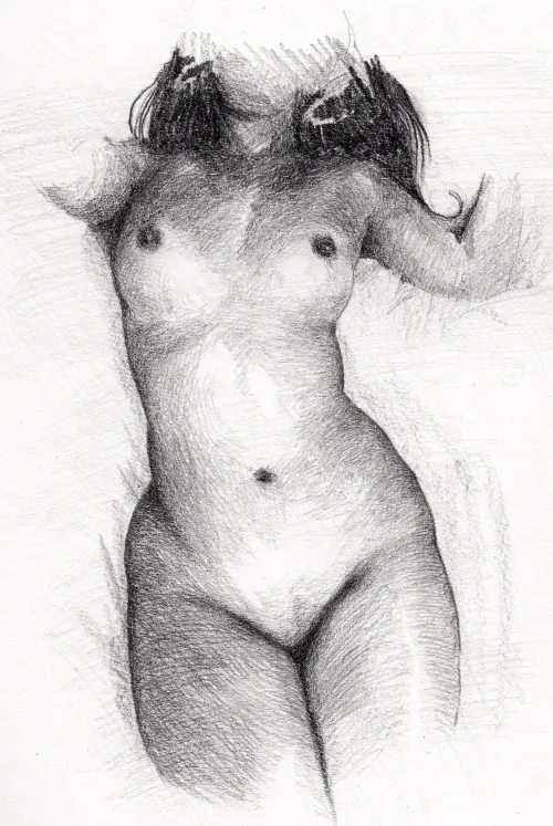 Model Lounging; in graphite by Me