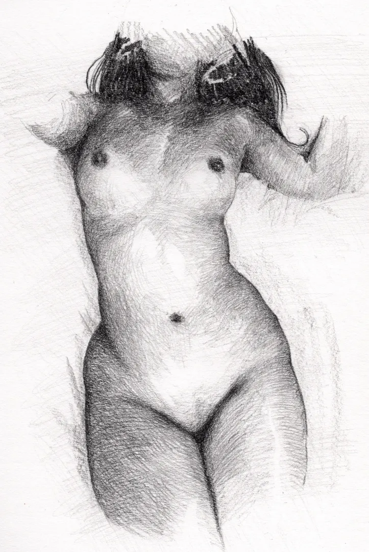 Model Lounging; in graphite by Me