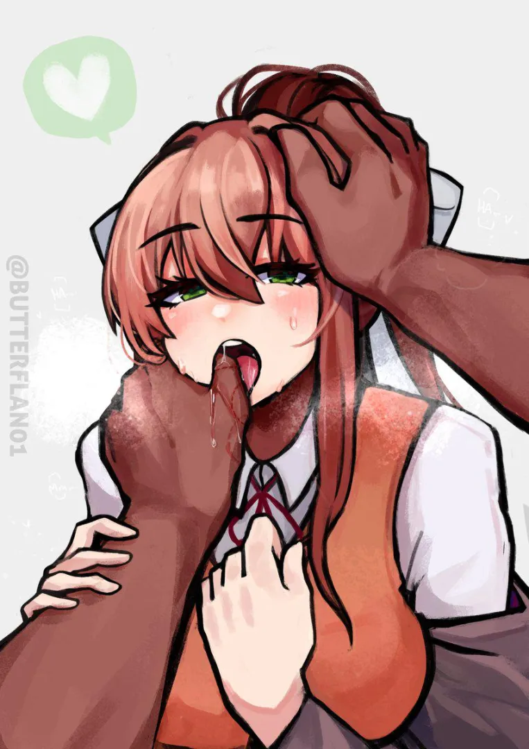 Monika loves when you flirt back  (butterflan01 on twitter, an old commission of mine)