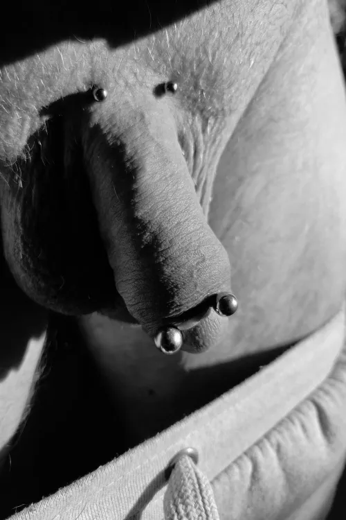 Moody b&w shot of my piercings