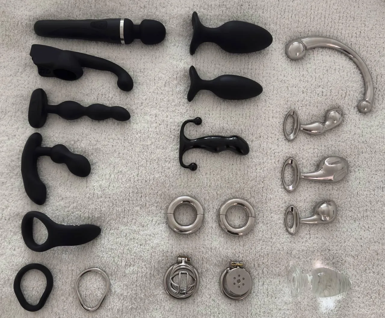 Most of my toys. Lots of Njoy and Lovense.