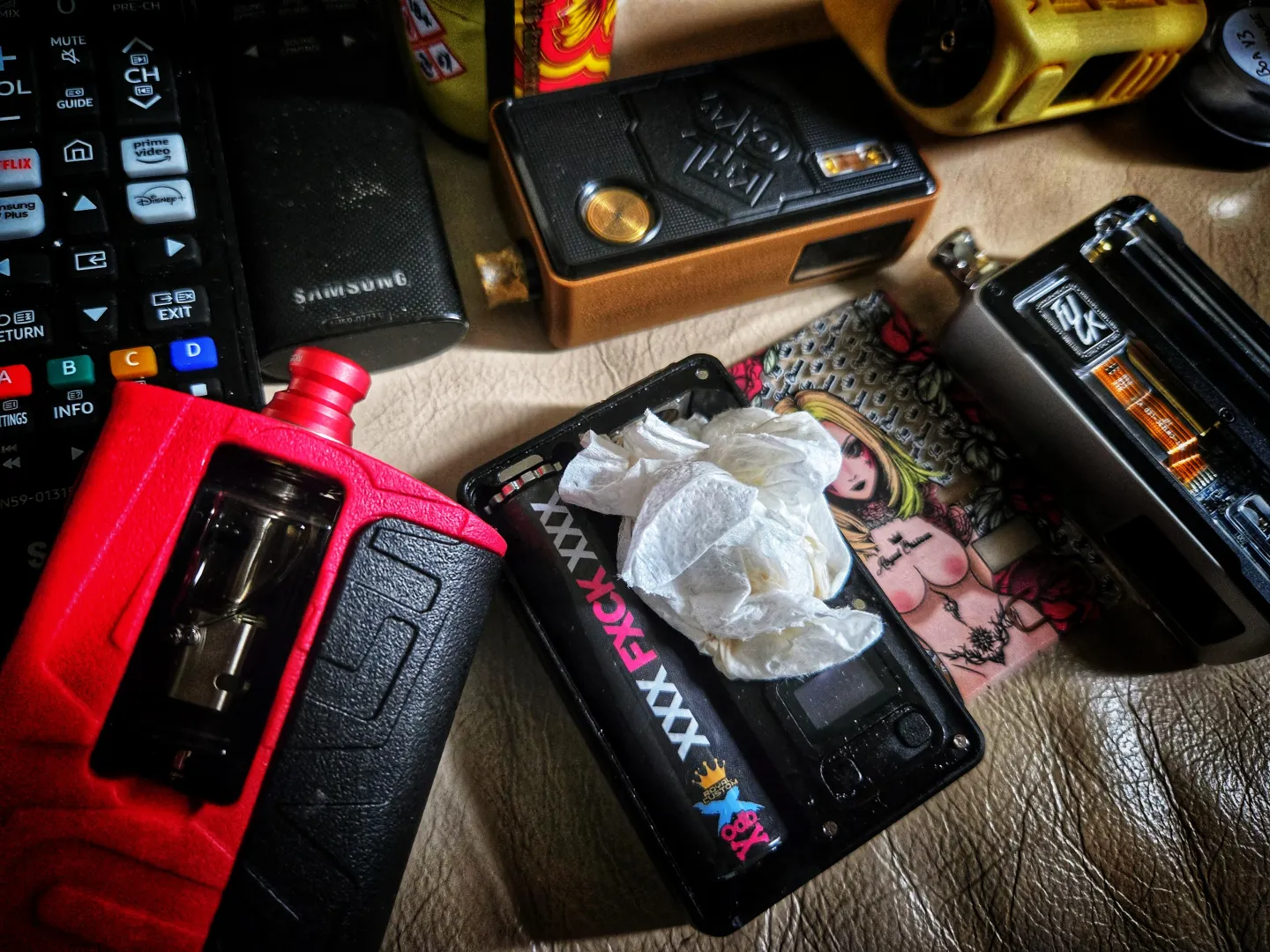 Mucky bugger...clearing up after a switch.