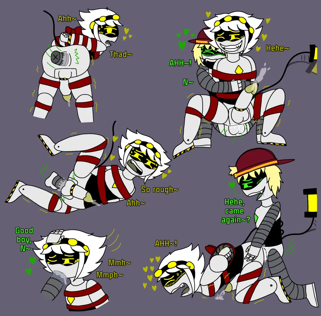 Murder Drones NSFW - N and Thad (w/ Bondage Play)