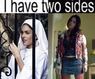 My angelic calm and crazy when I had enough personalities