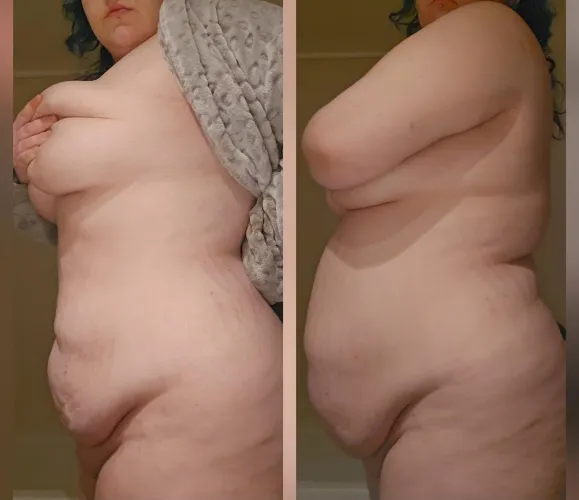 My belly after i ate a bunch of French toastCOME HELP ME GAIN WEIGHT in private XX