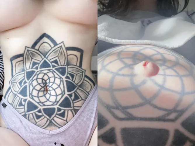 my belly button before and after  which do you like more?