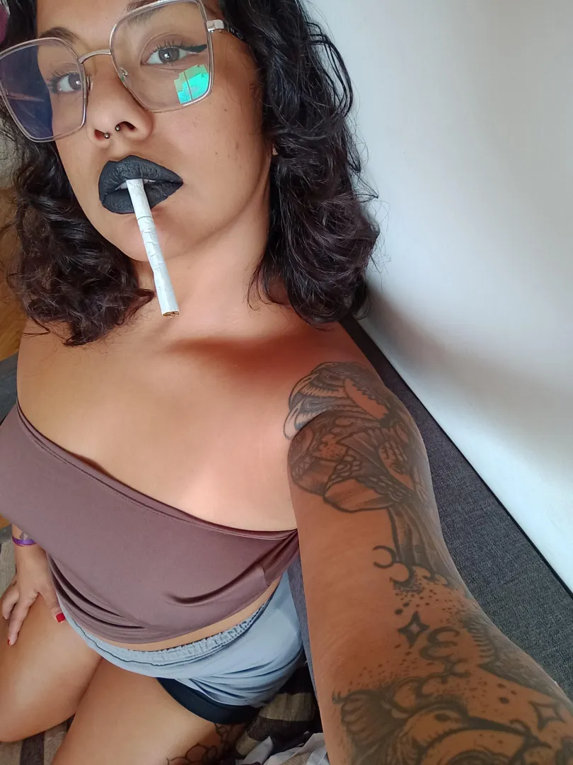 My black lips and a cigarette, a good combination