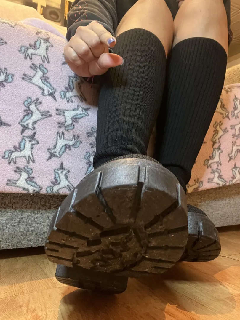 My boots looks more powerful and big than your tinny friend 