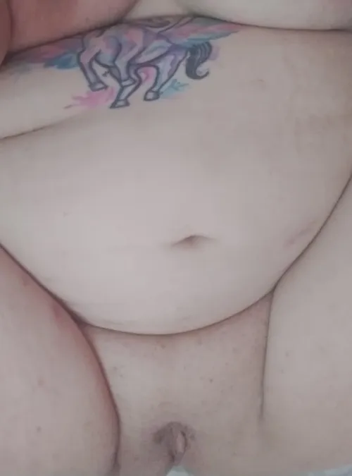 My delicious pink fupa