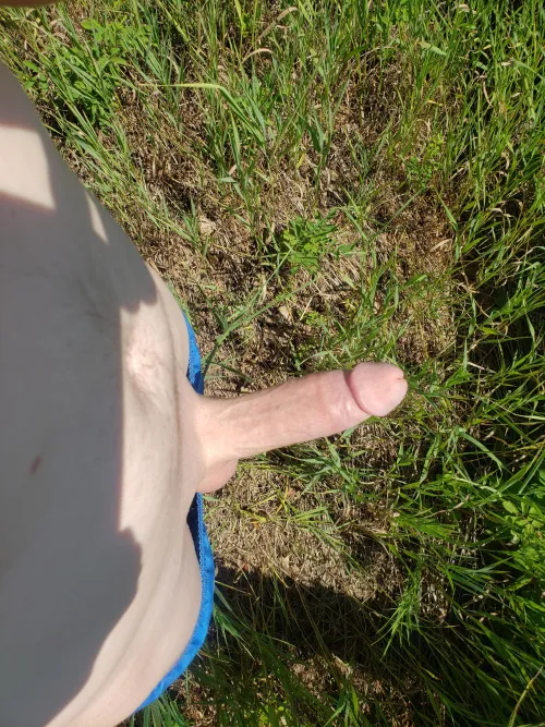 My dick is always hard when I pull it out outside