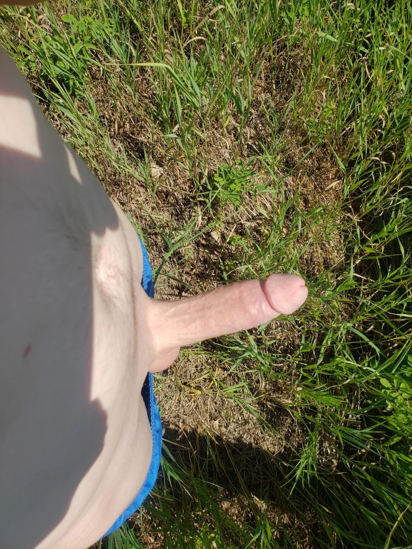 My dick is always hard when I pull it out outside