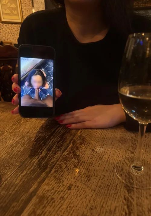 My favorite part of date night is watching my cuck try to act normal after I show him pics like this