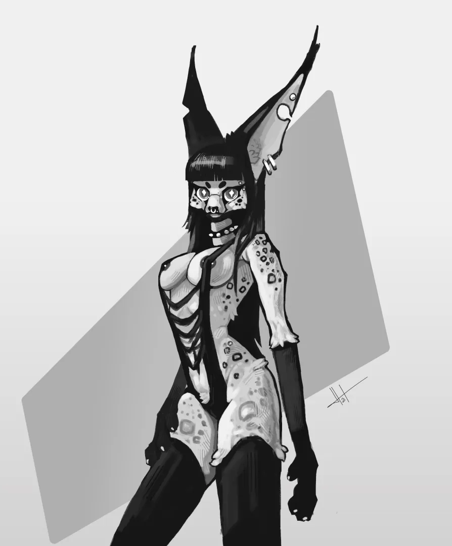 My first furry attempt! (@hallucilenium ig)