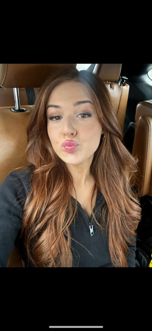 My hair matches the car seats lol