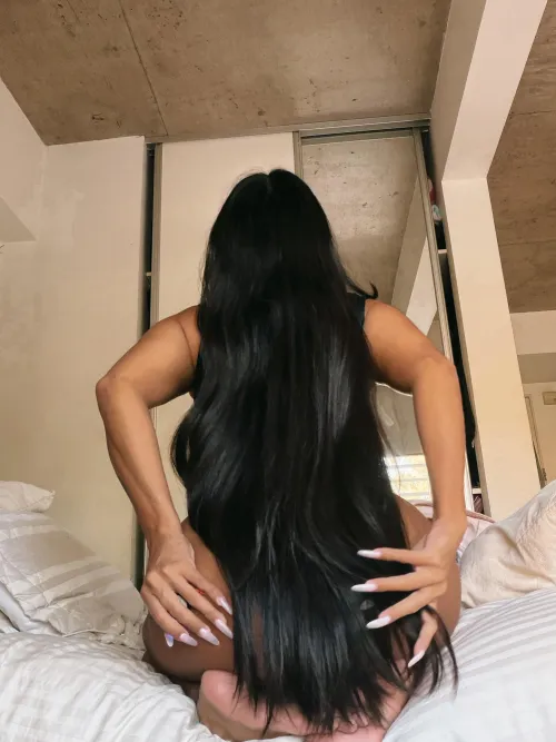 My long and brunette hair is the best