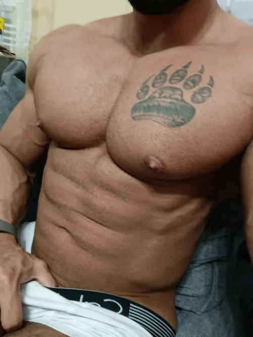 My muscles on the sofa