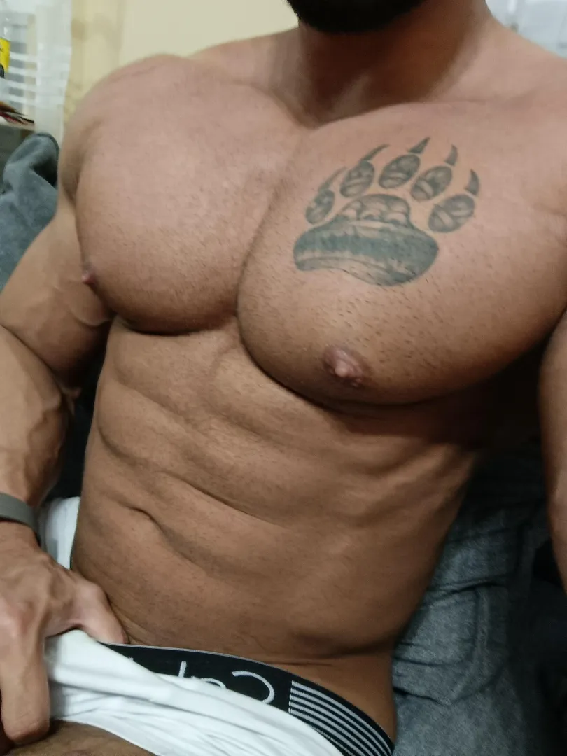 My muscles on the sofa