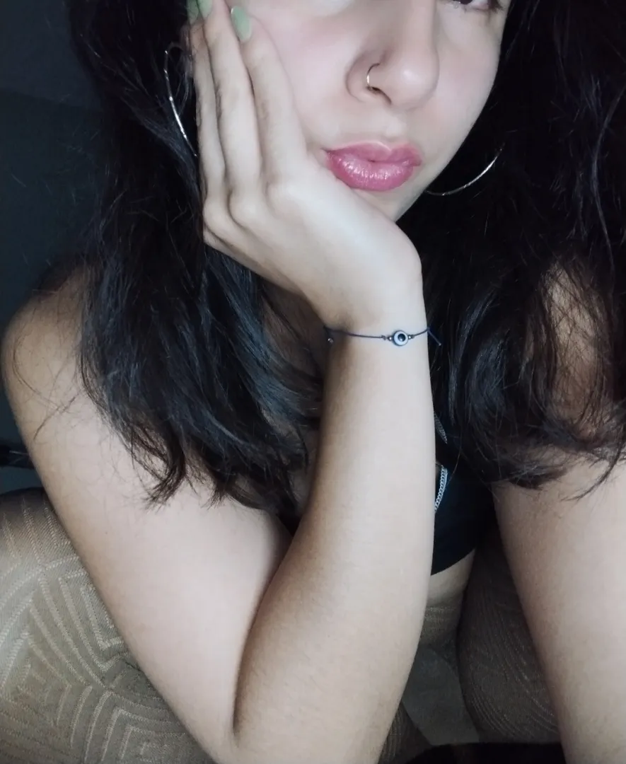 My natural lips with a touch of gloss