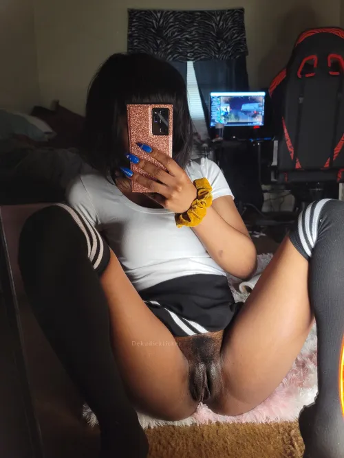 My pussy is fat and wet and ready to fuck