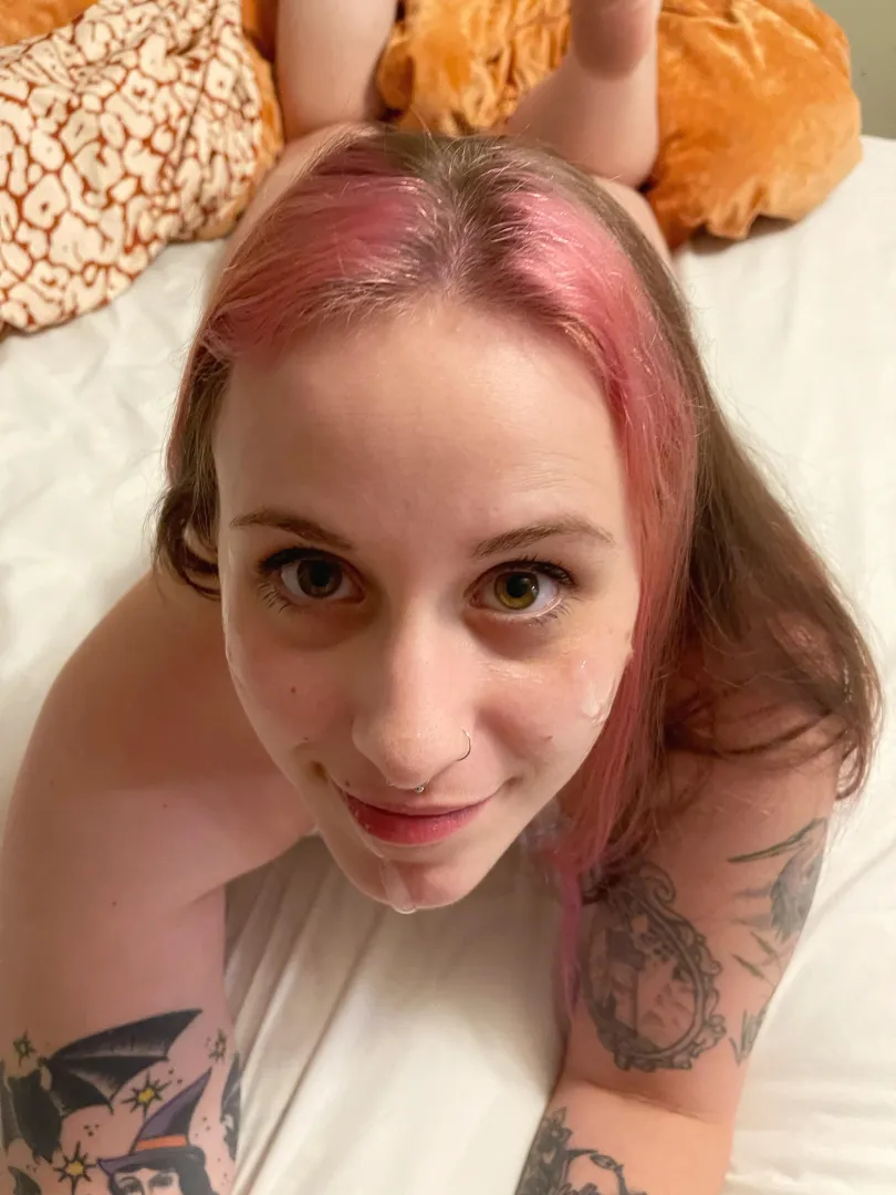 My reward for sucking his cock is a face full of cum