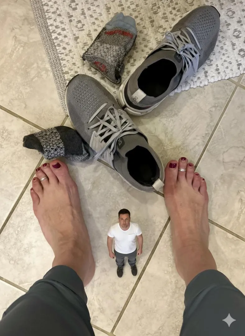 My wife just exercised and needs a foot rub from one of her tinies. Hope he enjoys the smell!