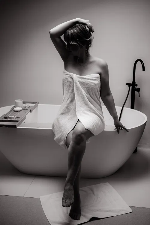 Naked under the towel