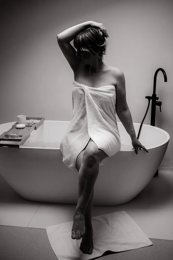 Naked under the towel