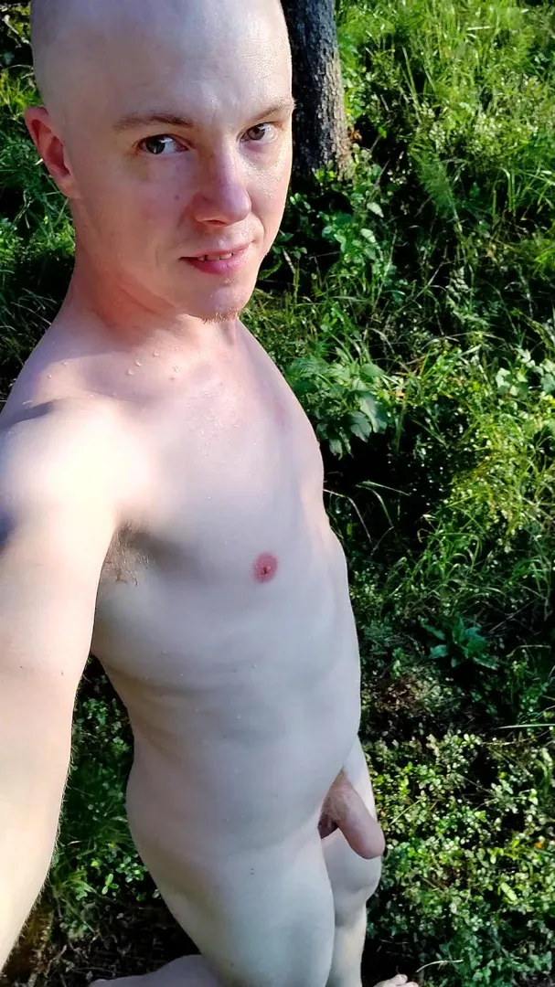 Nature's magic here on the trail is best enjoyed the natural way; leaving clothes behind