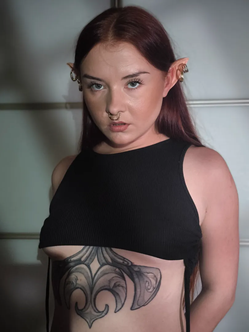 Needy elf slut craving those pulsing  cocks now