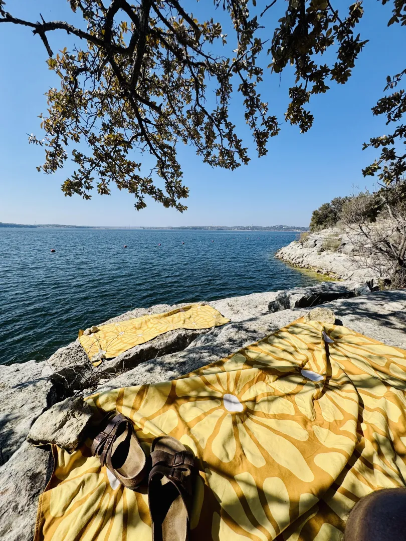 New spot. New friends. Cold plunge. Grateful for beautiful days like this.