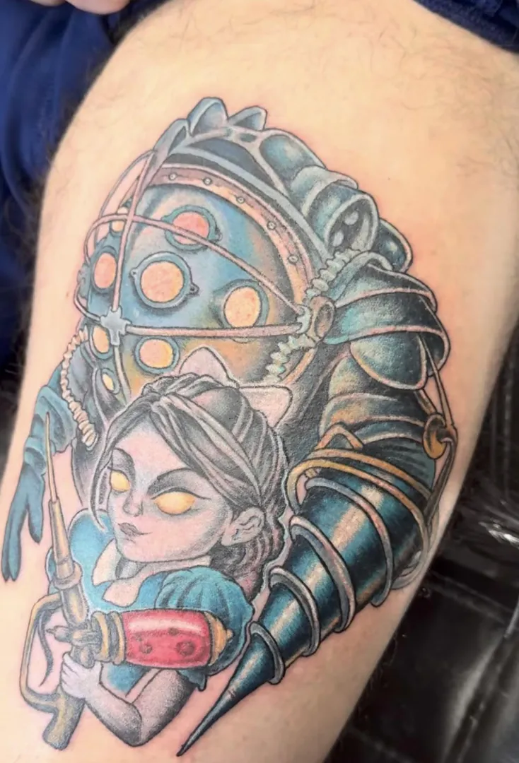 New tattoo on my leg. Please subscribe to my Onlyfans. Link is on my bio.