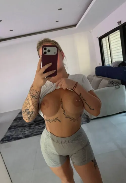 No bra today, does that bother you?