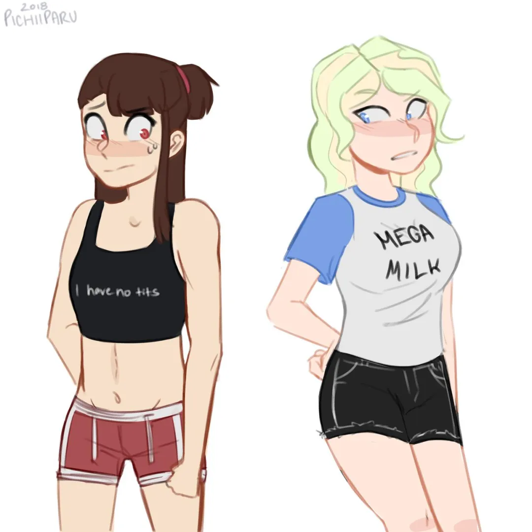 No Tits Akko and MegaMilk Diana (PeachyParu)