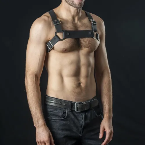 Nothing beats the classic black leather and silver look