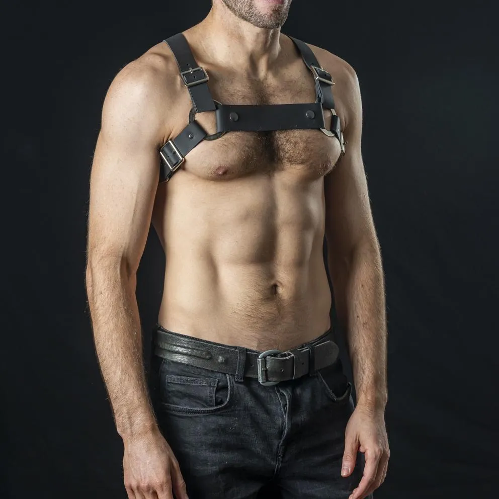 Nothing beats the classic black leather and silver look