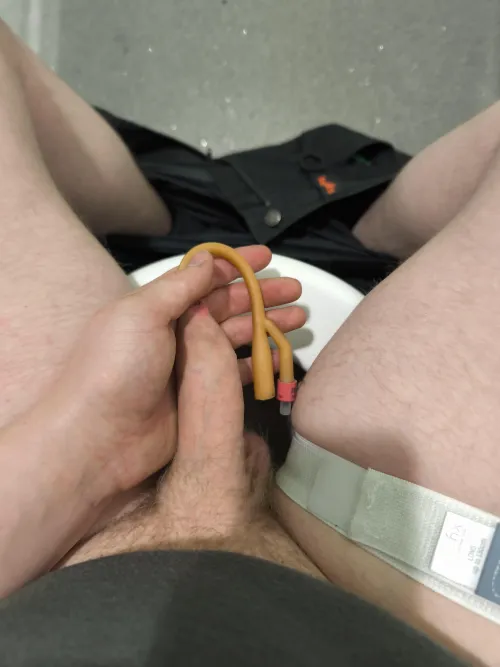 Nothing better than draining your catheter at work