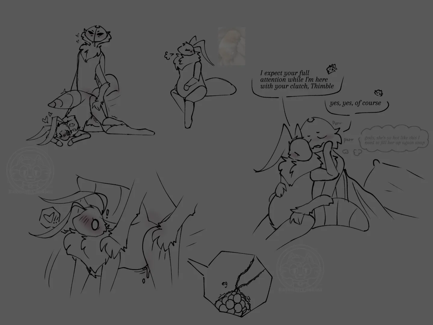 (Oc) moth gets eggnant >:]c