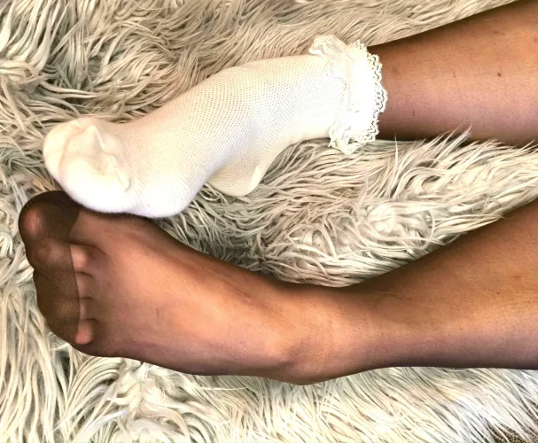 [oc] Nylon and a cute little sock on my feet