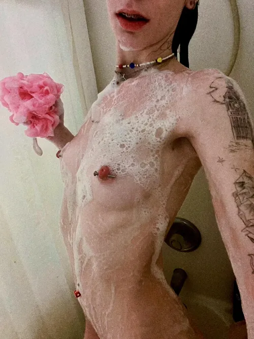 [oc] scrub down my small tits? 