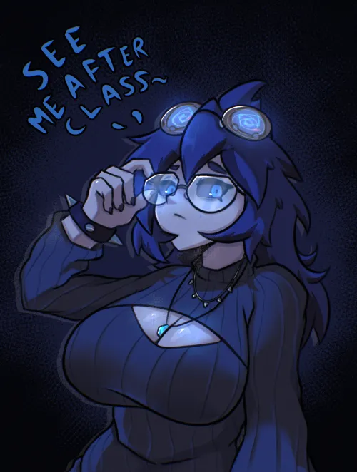 (OC) Sister put on some glasses and now she thinks she's HER