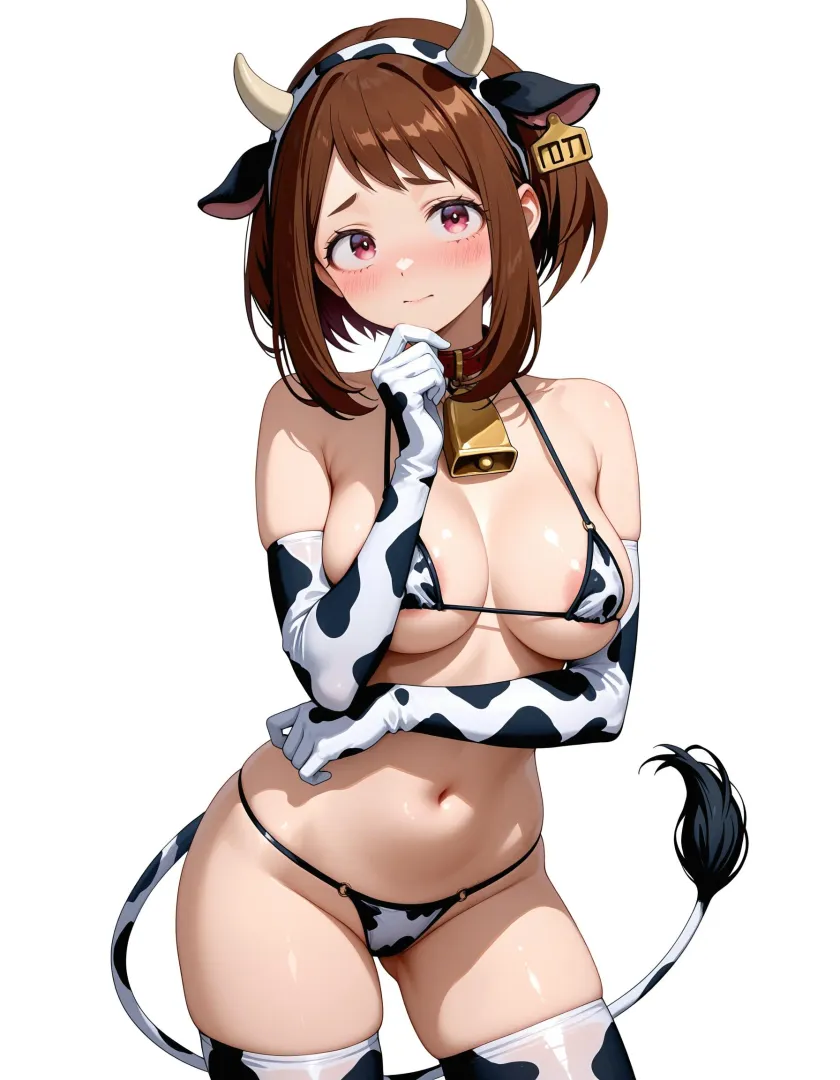Ochaco in a Cowkini (YodayoAI)